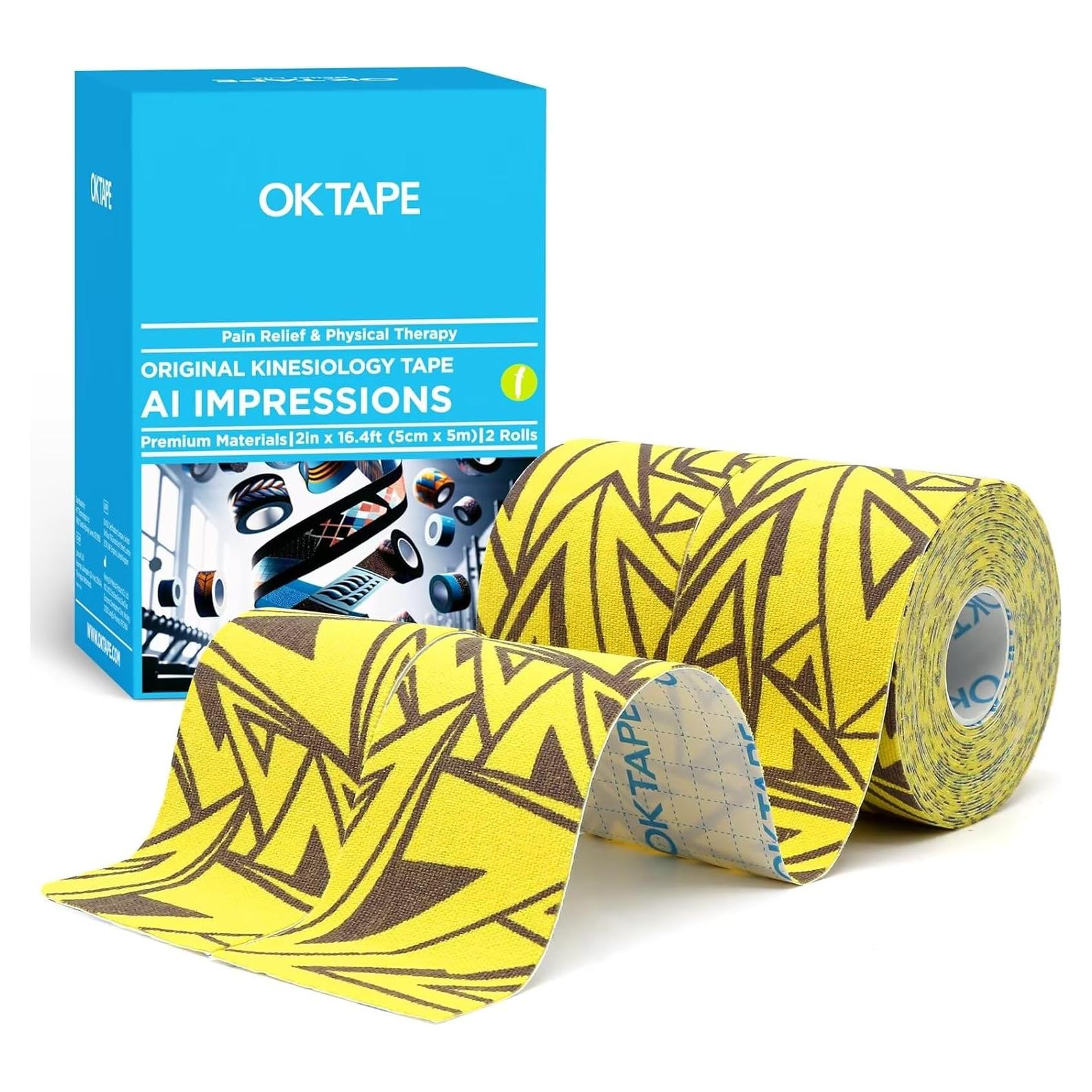Cinta Kinesiológica OK TAPE Hipoalergénica 2 Rollos 5cm x 5m