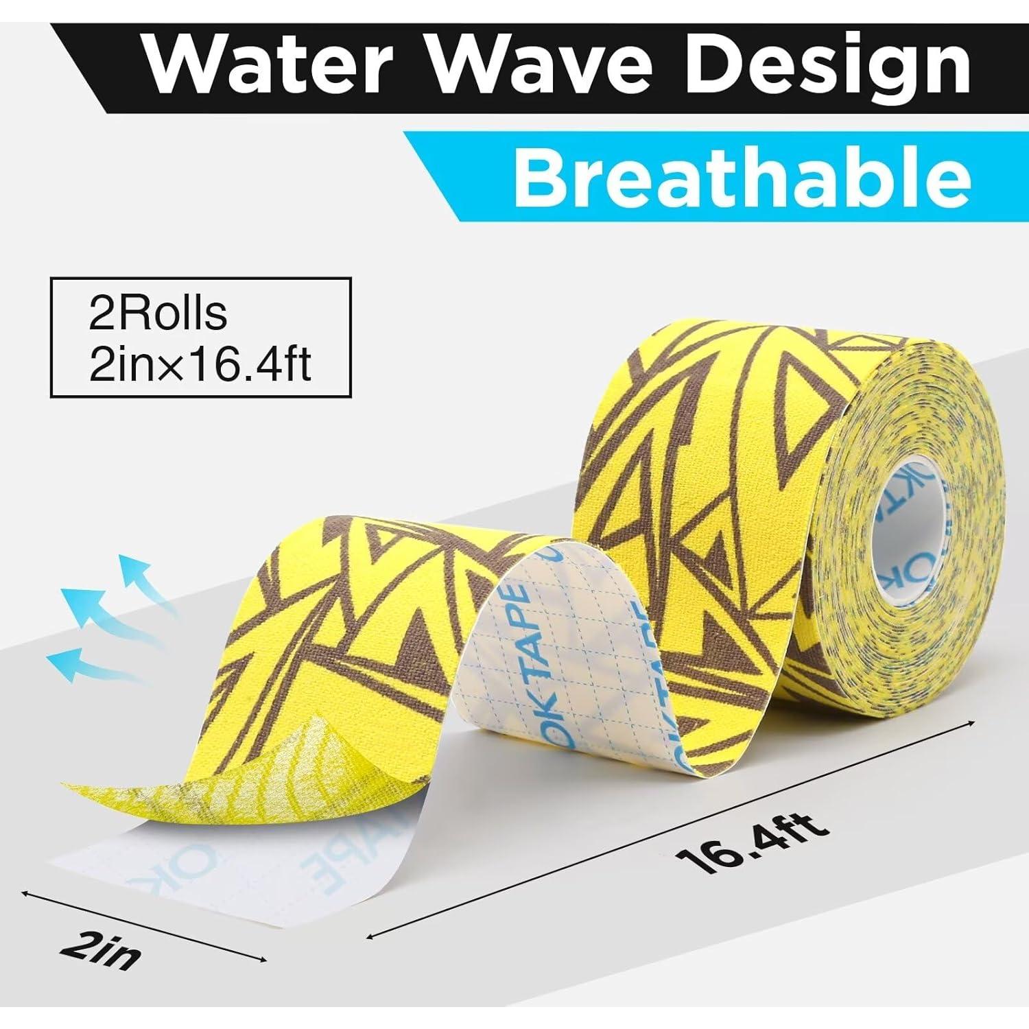 Cinta Kinesiológica OK TAPE Hipoalergénica 2 Rollos 5cm x 5m