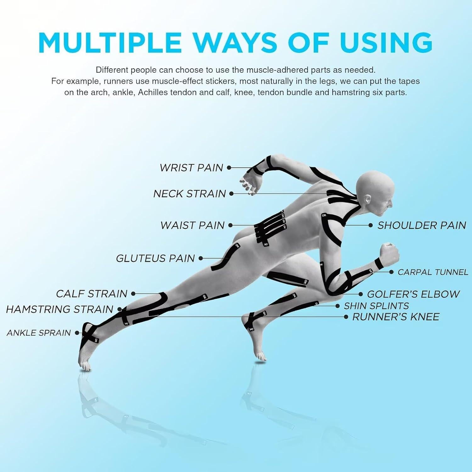 Cinta Kinesiológica OK TAPE Hipoalergénica 2 Rollos 5cm x 5m