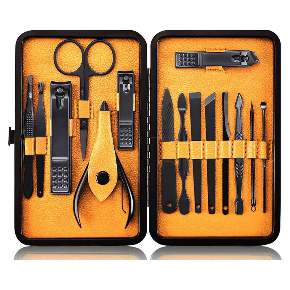 Kit de herramientas de manicura 15 piezas YHIT negro/amarillo