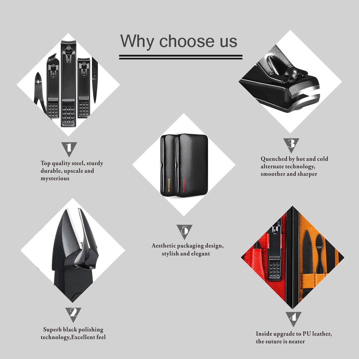 Kit de herramientas de manicura 15 piezas YHIT negro/amarillo