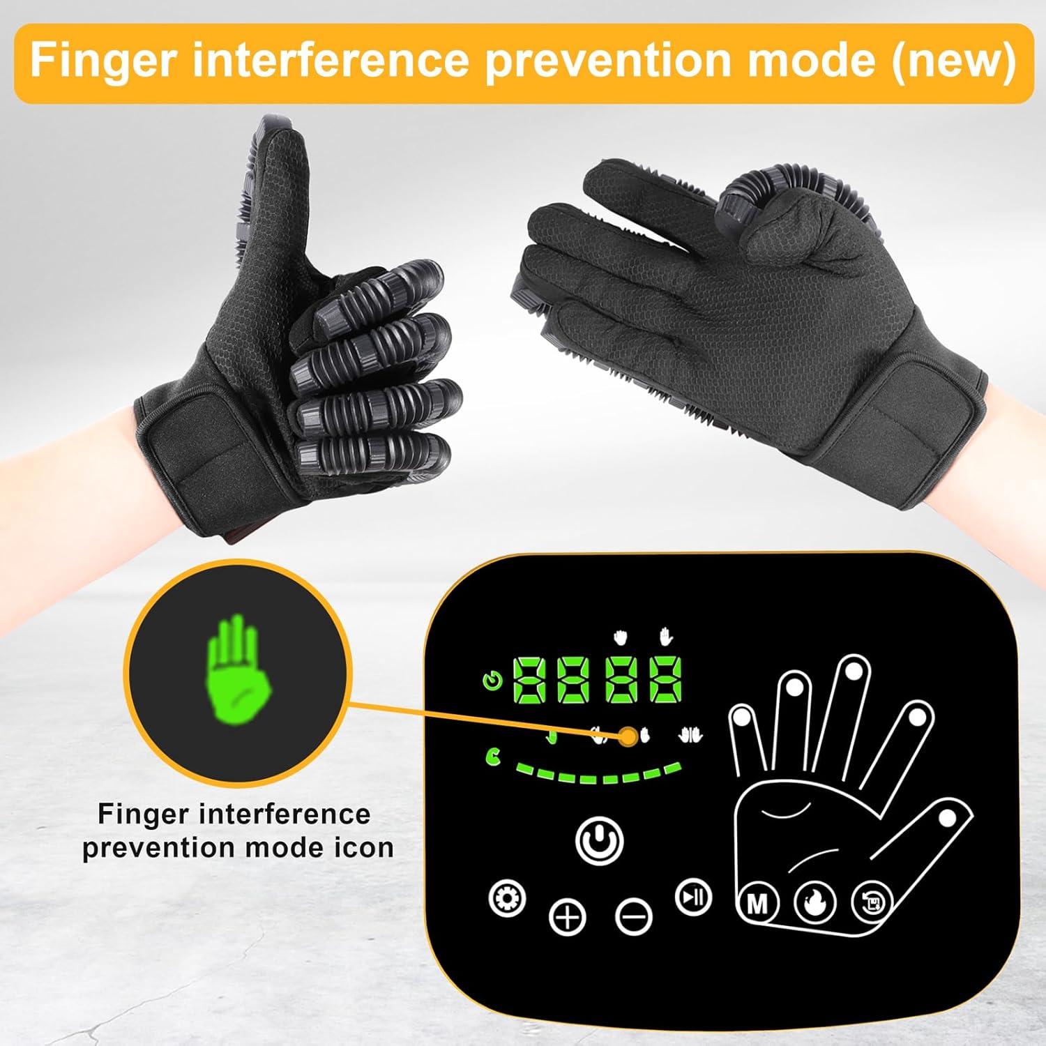 Heated Rehabilitation Robot Glove For Stroke Hand Therapy Equipment, Heated Finger Rehabilitation Trainer Robot Gloves, Heated Therapy Equipment For Stroke Fingers, Stroke Hand Recovery Equipment.