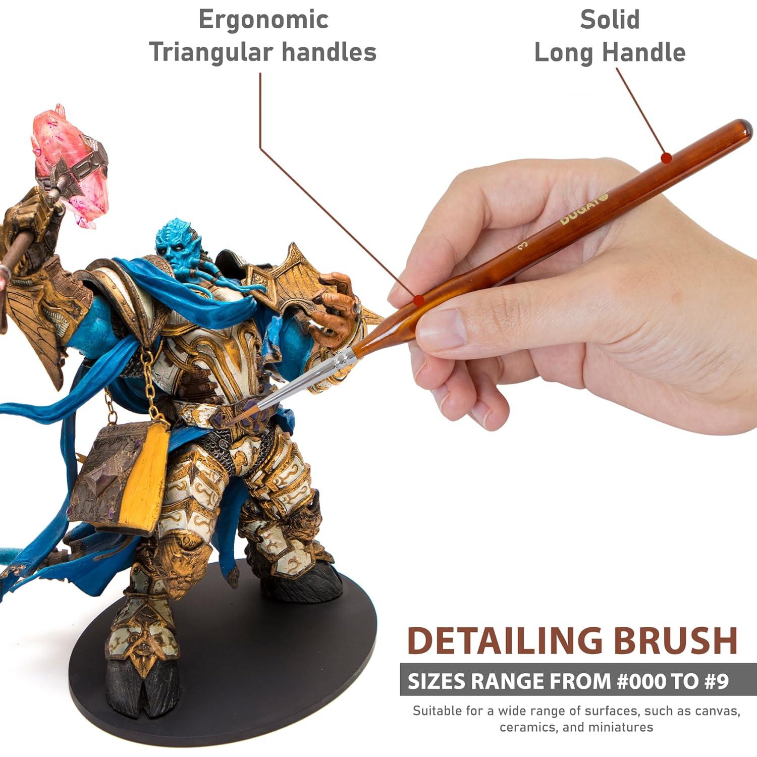 DUGATO Juego de Pinceles de Pintura 15pcs Cerda Premium