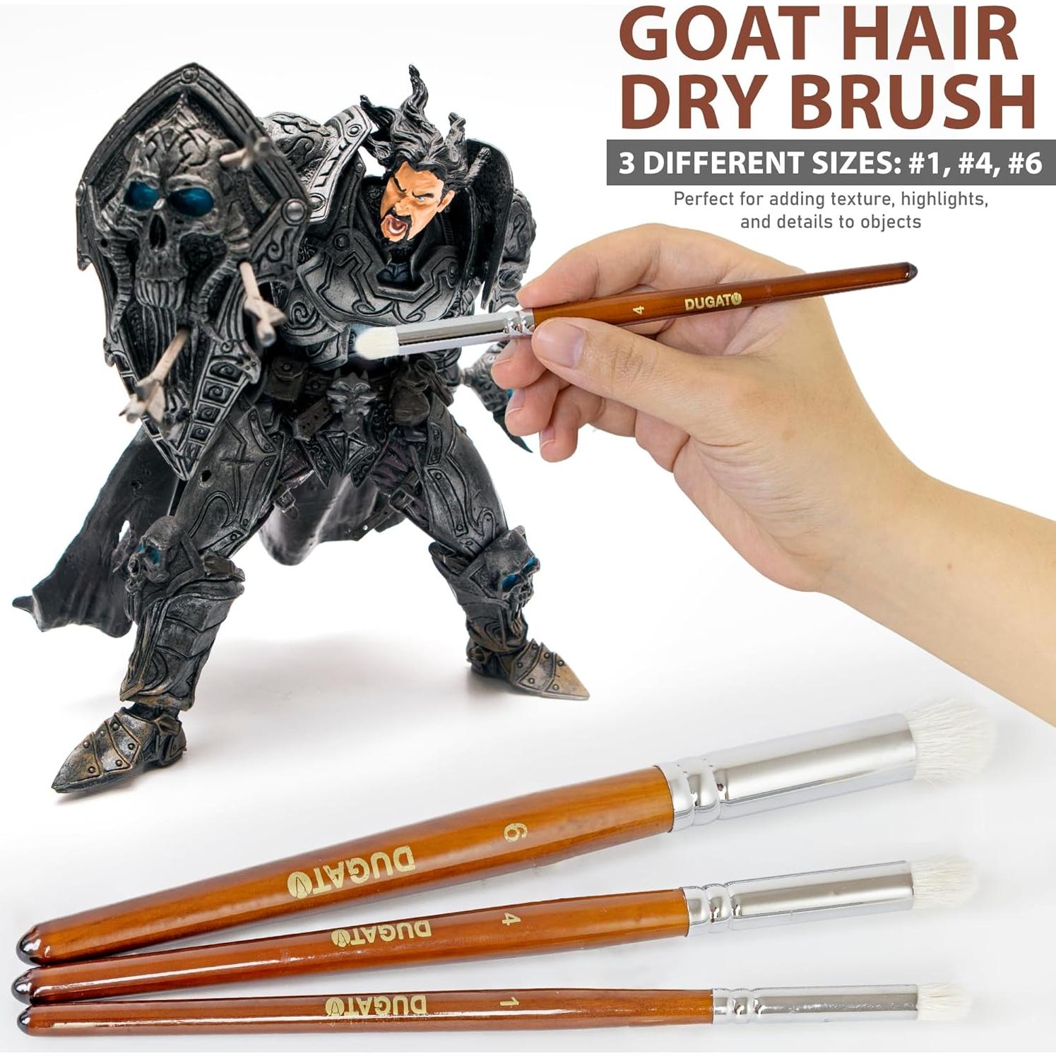 DUGATO Juego de Pinceles de Pintura 15pcs Cerda Premium