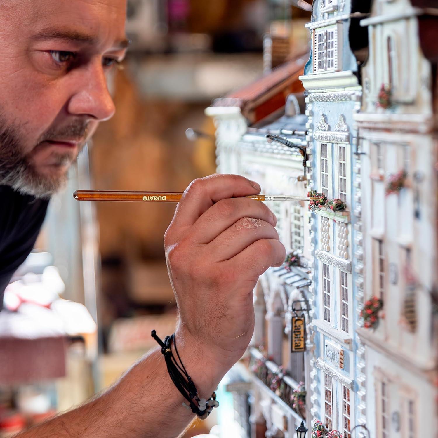 DUGATO Juego de Pinceles de Pintura 15pcs Cerda Premium