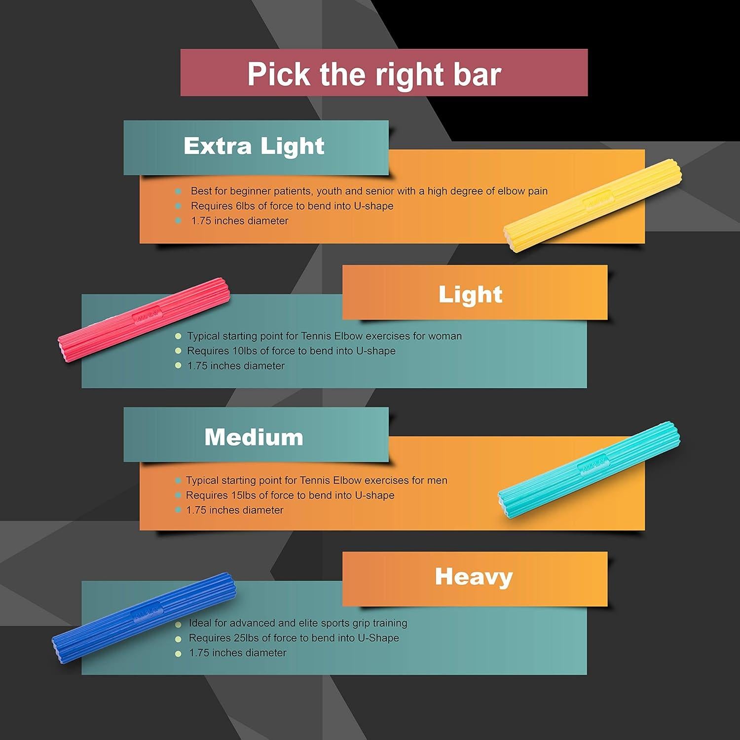 Barra de Resistencia AllPlay 15lbs para Rehabilitación de Codo