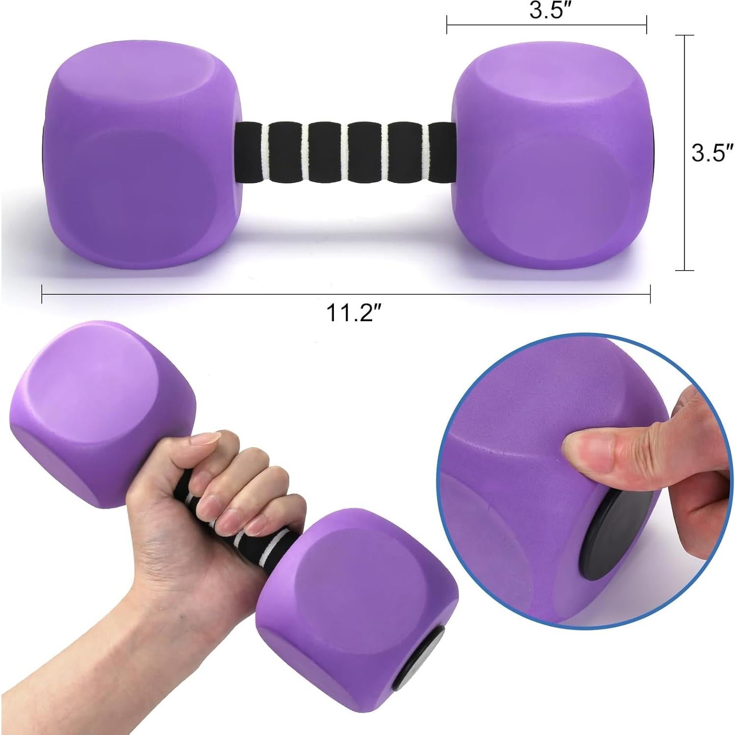 Mancuernas de Agua Outamateur 2Pack EVA 26.9x8.9cm Púrpura