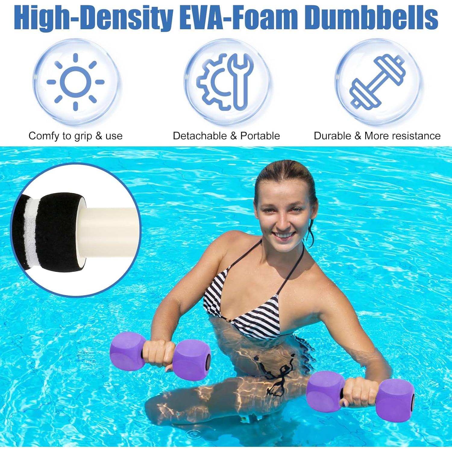 Mancuernas de Agua Outamateur 2Pack EVA 26.9x8.9cm Púrpura