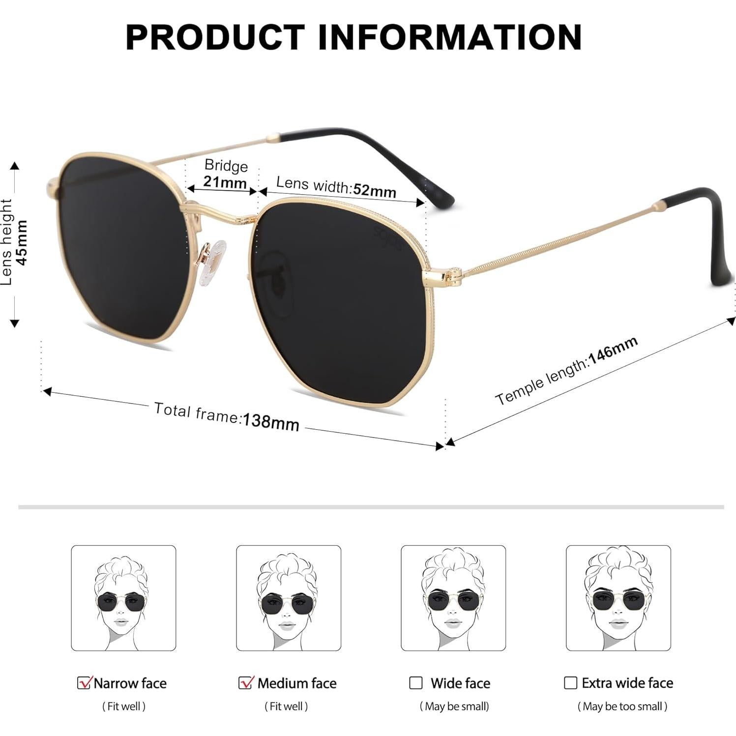Gafas de sol polarizadas SojoS SJ1072 para mujeres y hombres