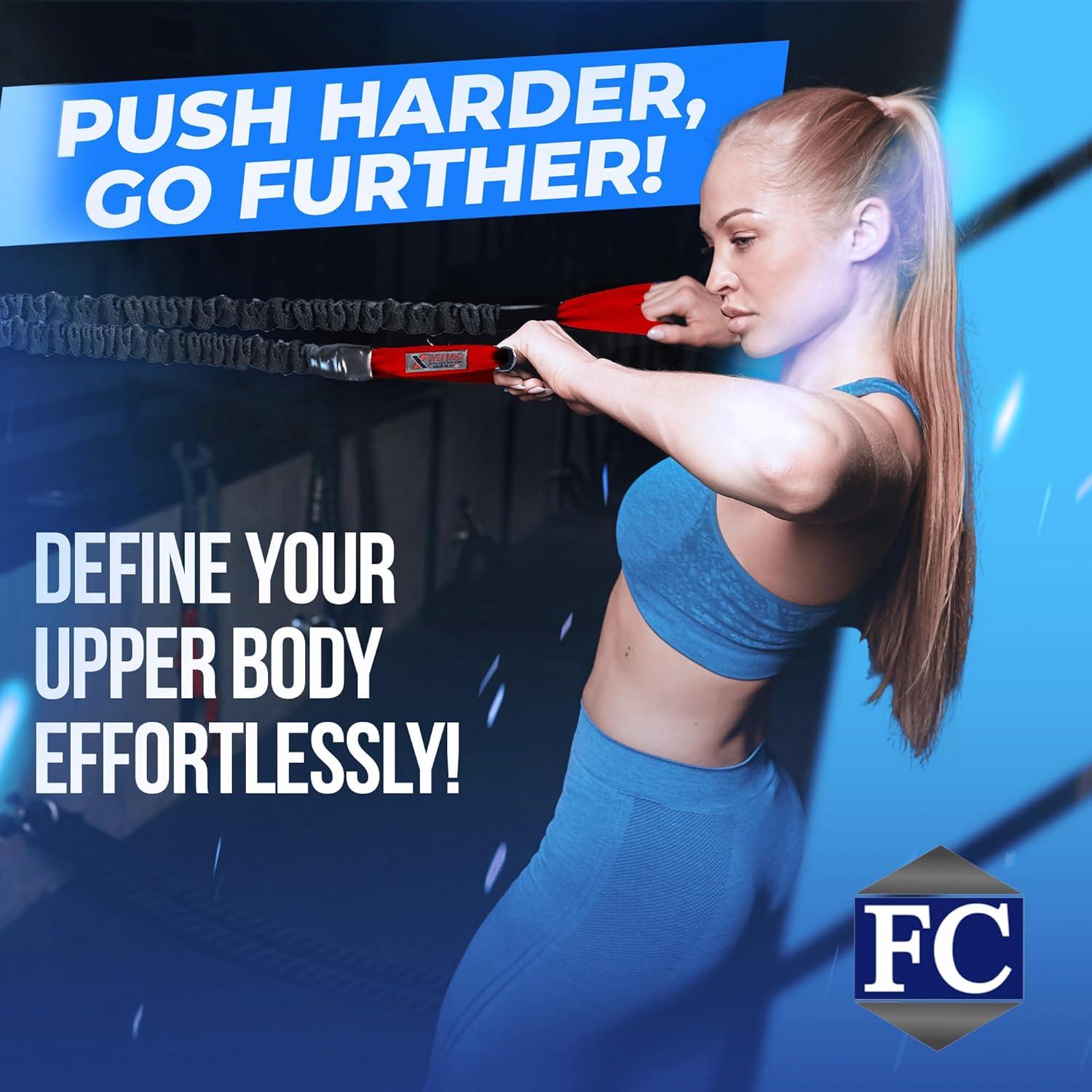 Bandas de Resistencia FITCORD 8.16 kg para Entrenamiento de Fuerza