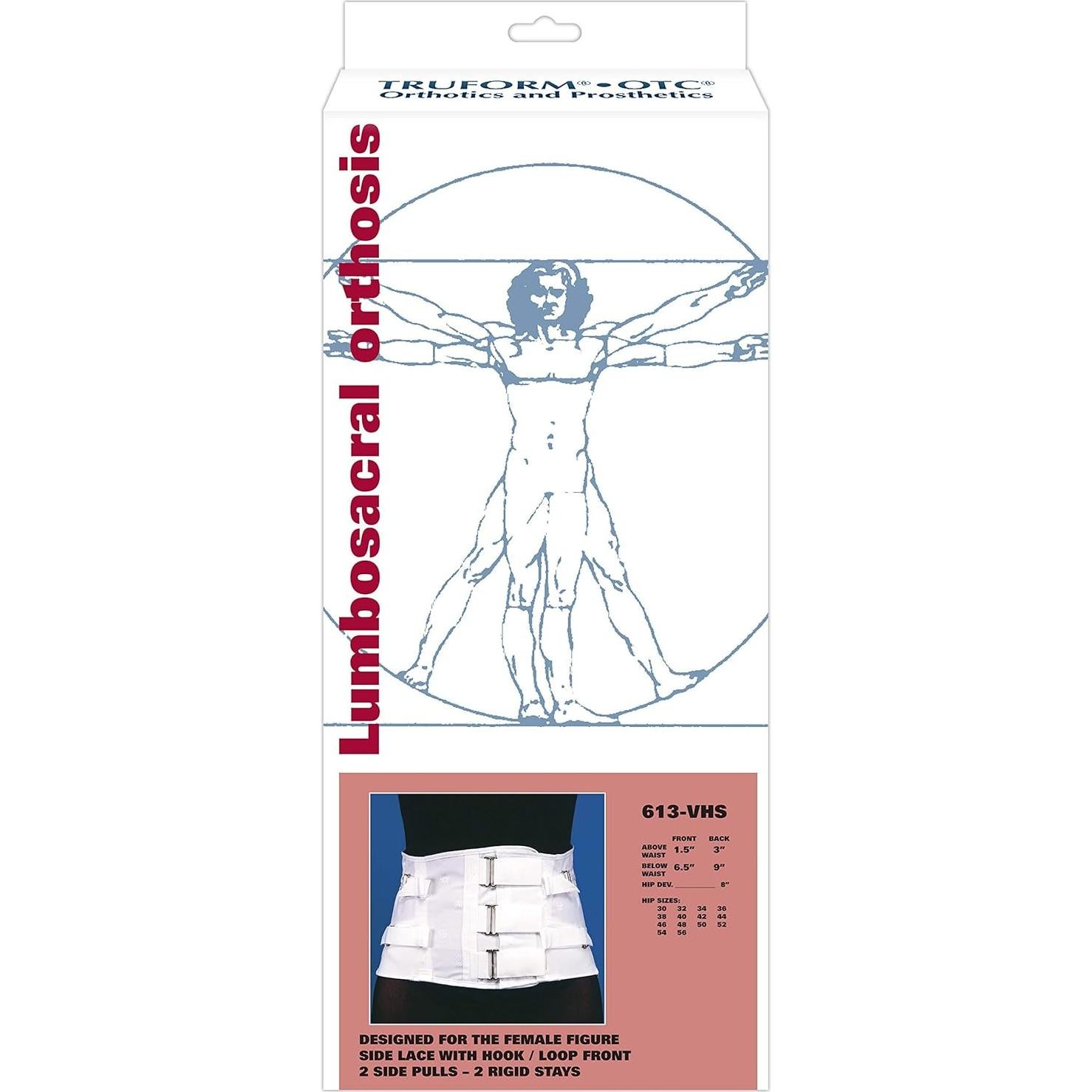 Faja Lumbosacra Truform-OTC 613V, Soporte 91.44 cm Cadera