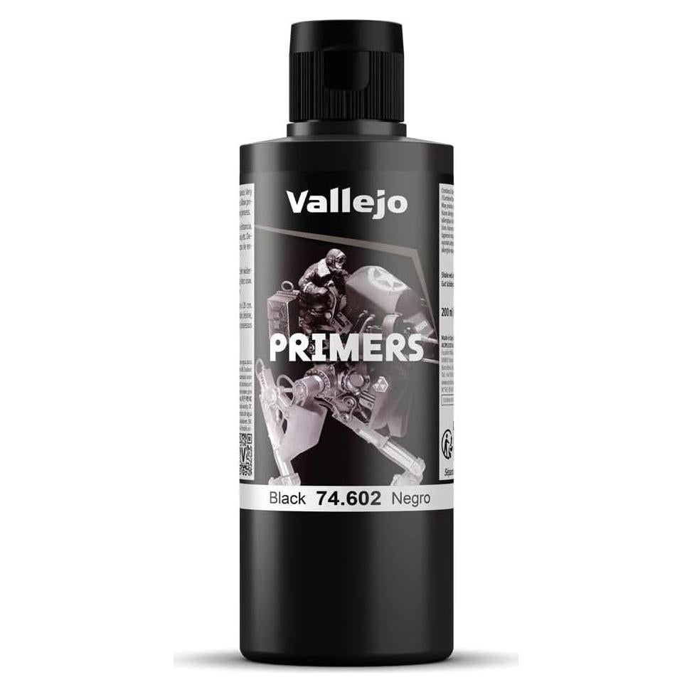 Imprimación Acrílica Vallejo Negra 200 ml para Aerografía
