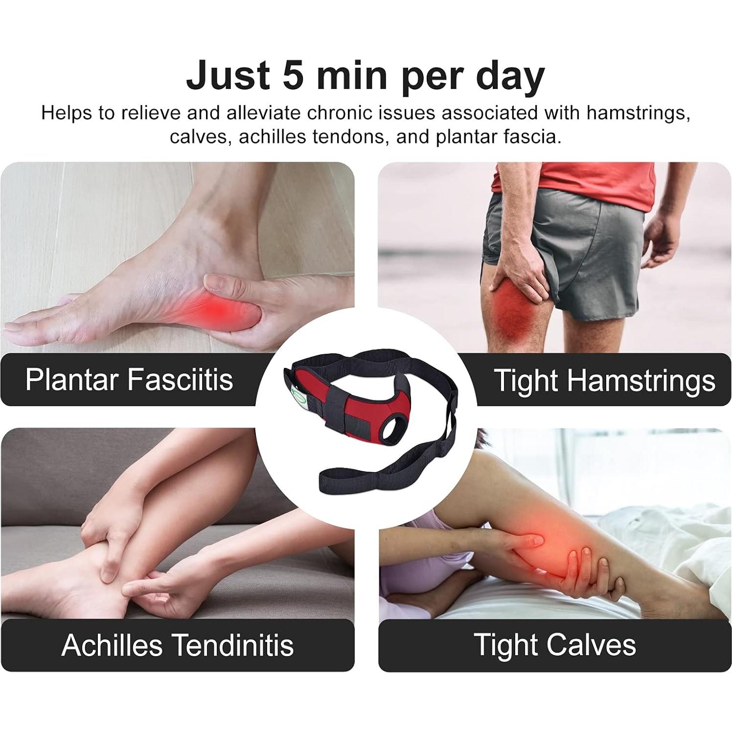 Estirador de fascia Lumia Wellness con bola de masaje - Rojo