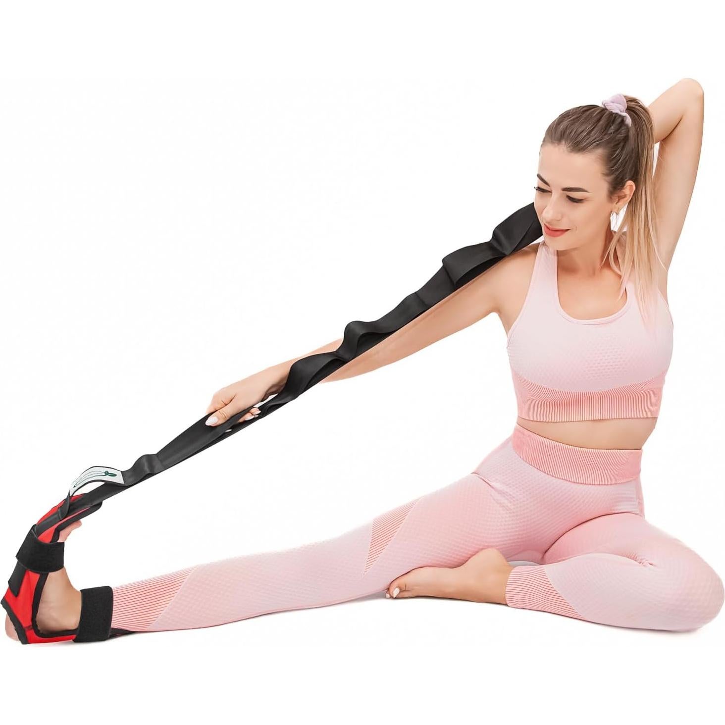 Estirador de fascia Lumia Wellness con bola de masaje - Rojo