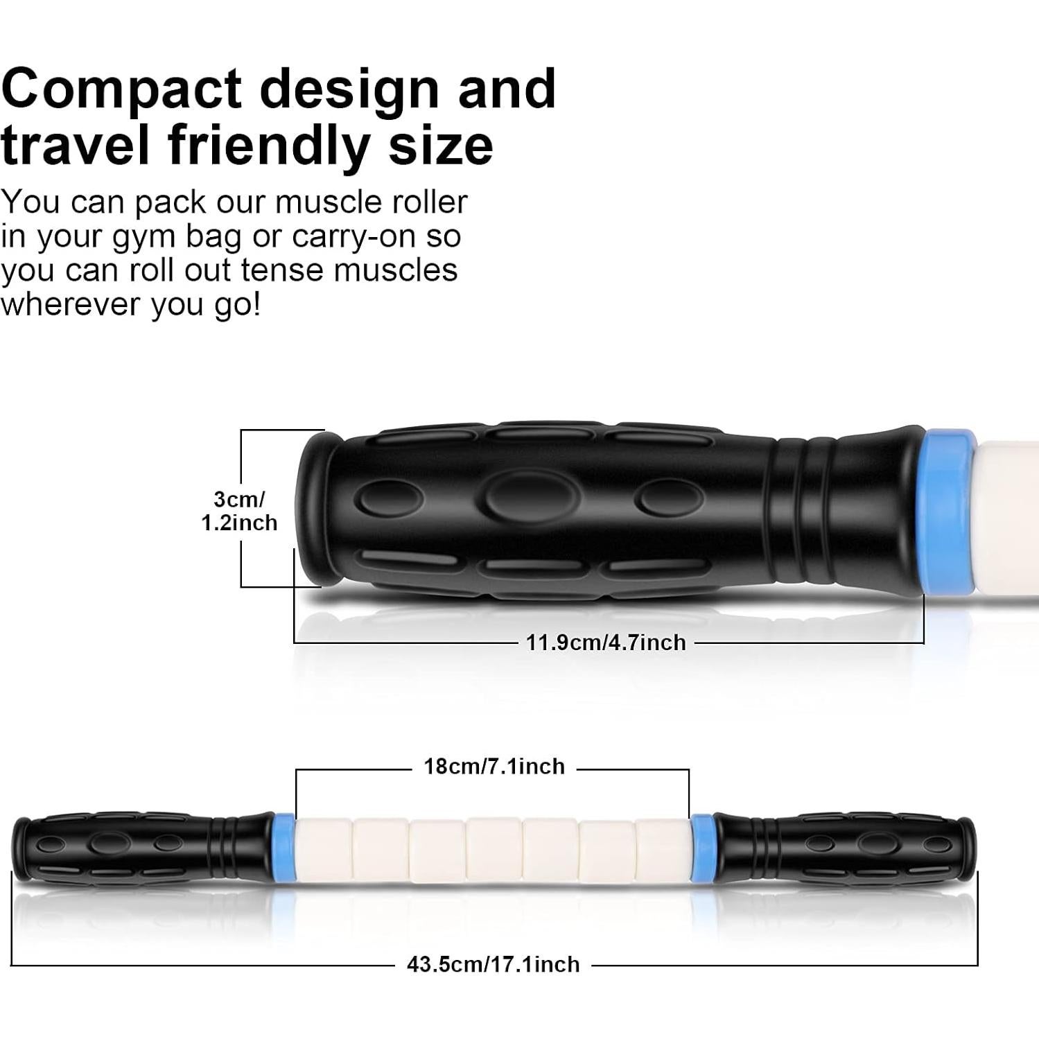 Rodillo de Masaje iGreely 43 cm para Alivio Muscular