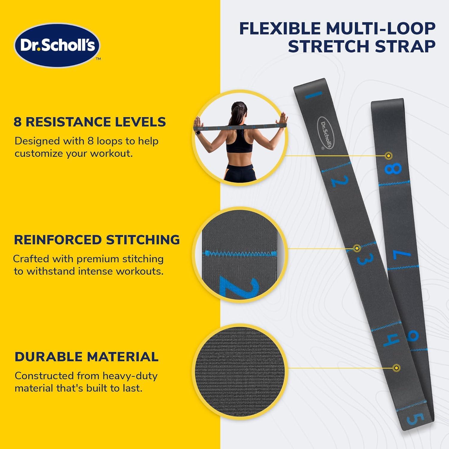 Correa de Estiramiento Flexible Dr. Scholl - 8 Niveles de Resistencia