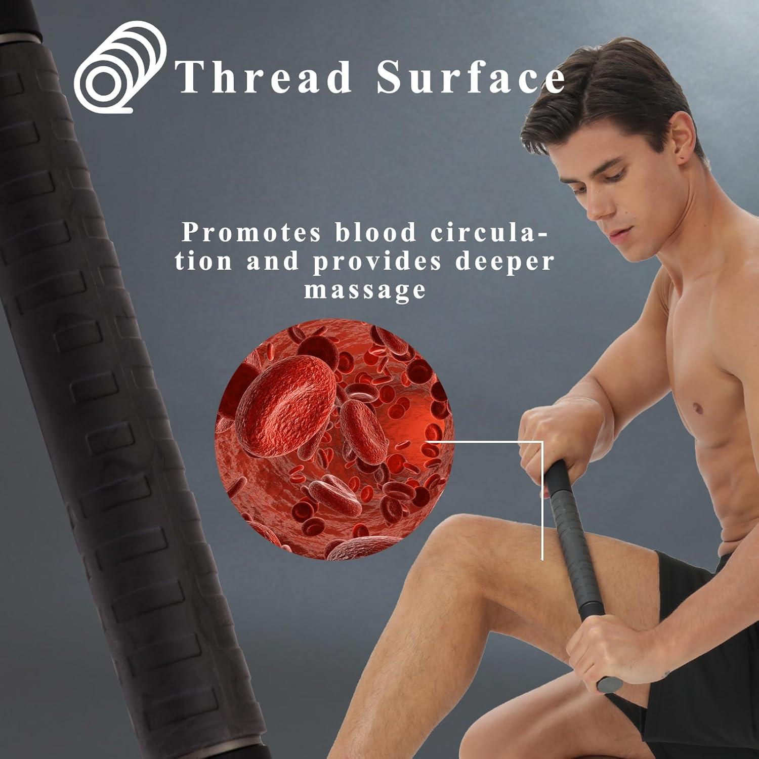 Palillo de Masaje para Músculos FstChoyis - 43.2 cm Negro