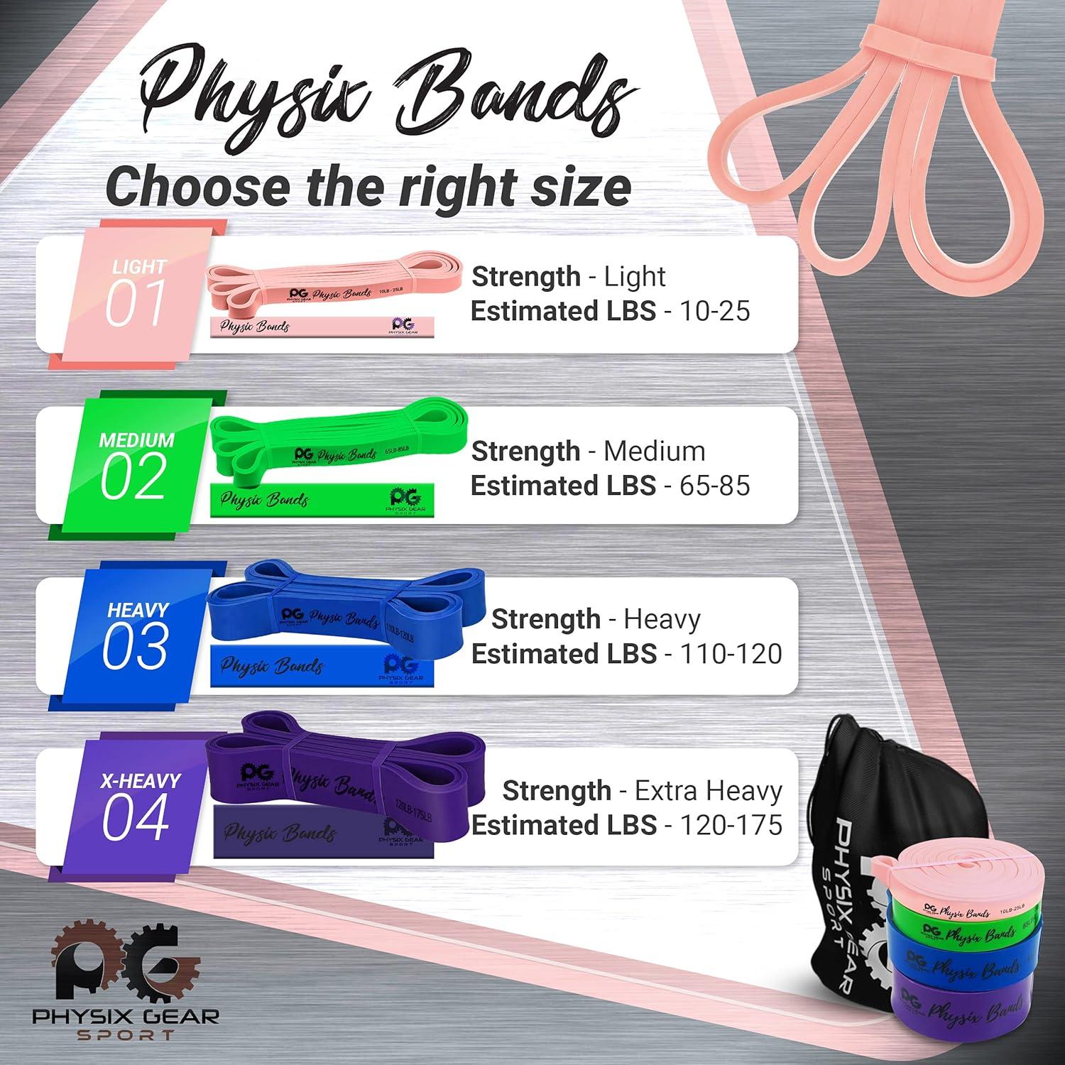 Conjunto de bandas de resistencia Physix Gear 4 unidades
