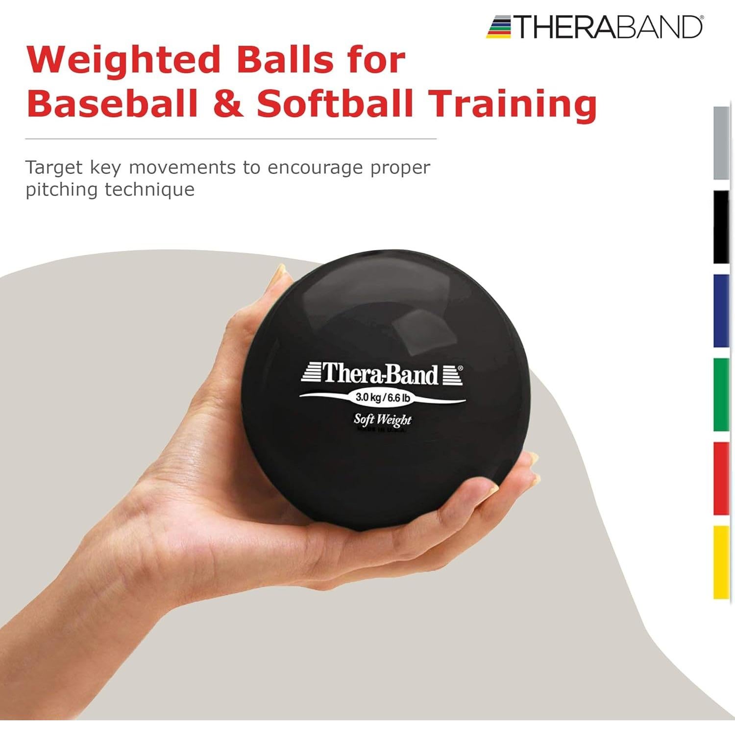 Pelota Isotónica THERABAND Azul 2.49 kg para Ejercicio