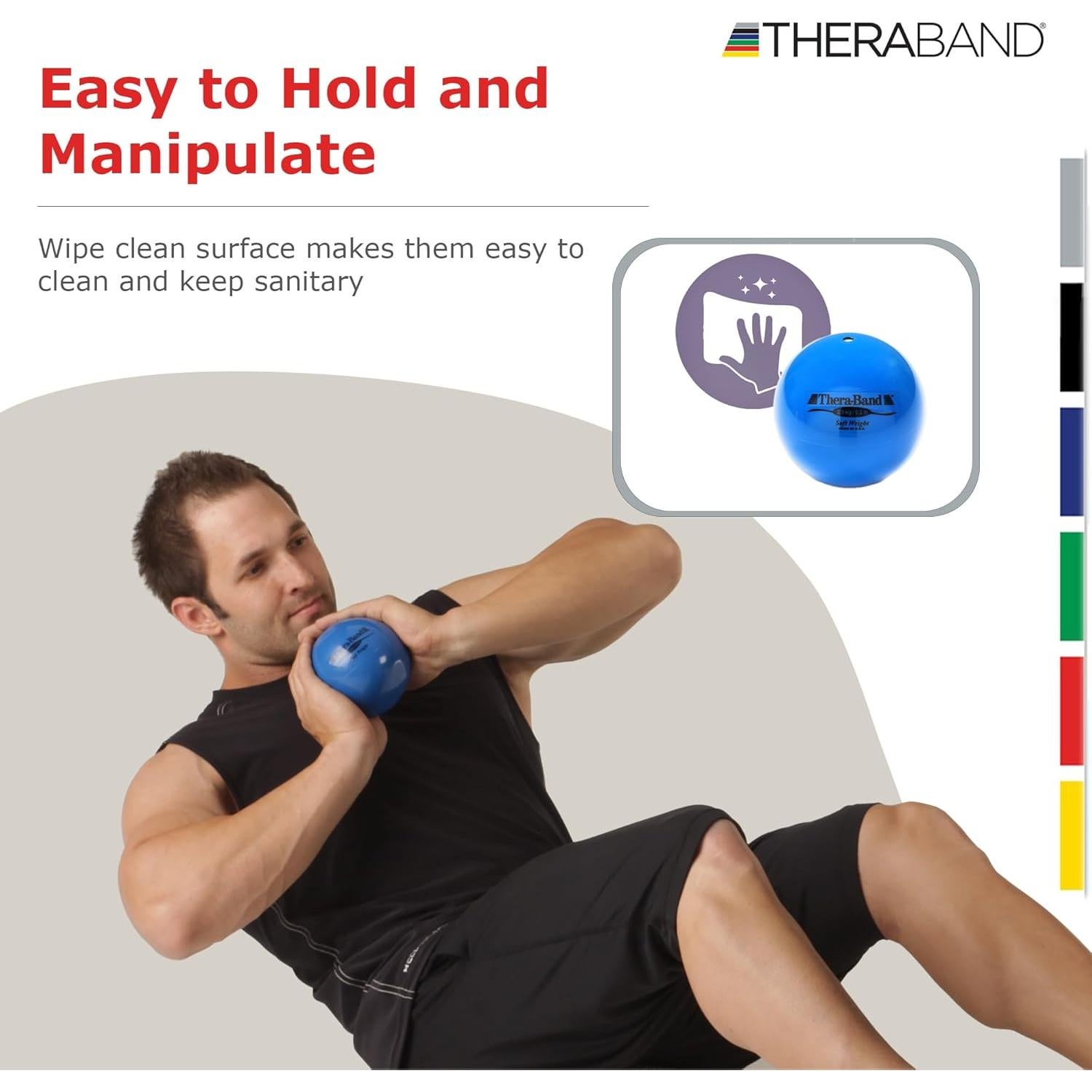 Pelota Isotónica THERABAND Azul 2.49 kg para Ejercicio