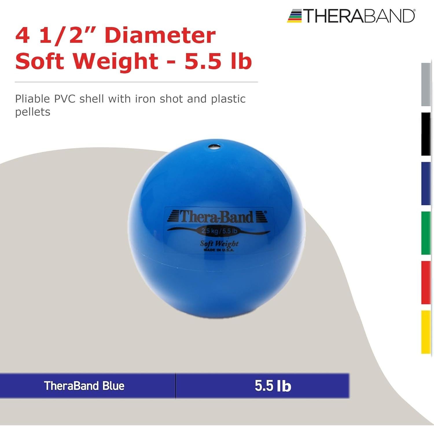 Pelota Isotónica THERABAND Azul 2.49 kg para Ejercicio