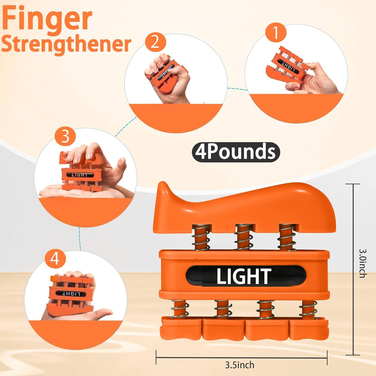 Entrenador de Fuerza de Agarre DICYWUDI - 3 Niveles 1.36kg a 4.99kg