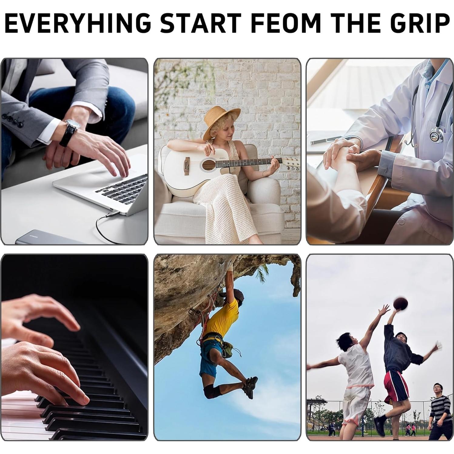 Entrenador de Fuerza de Agarre DICYWUDI - 3 Niveles 1.36kg a 4.99kg