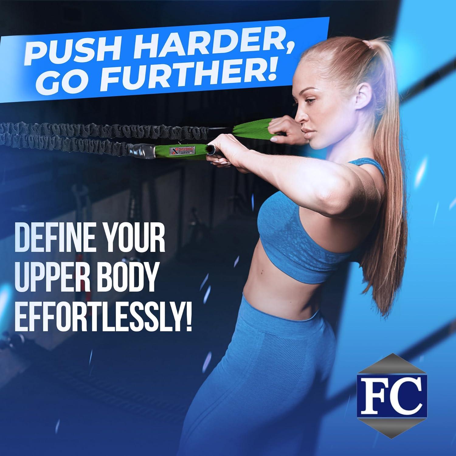 Bandas de Resistencia FITCORD 12lb para Entrenamiento de Fuerza