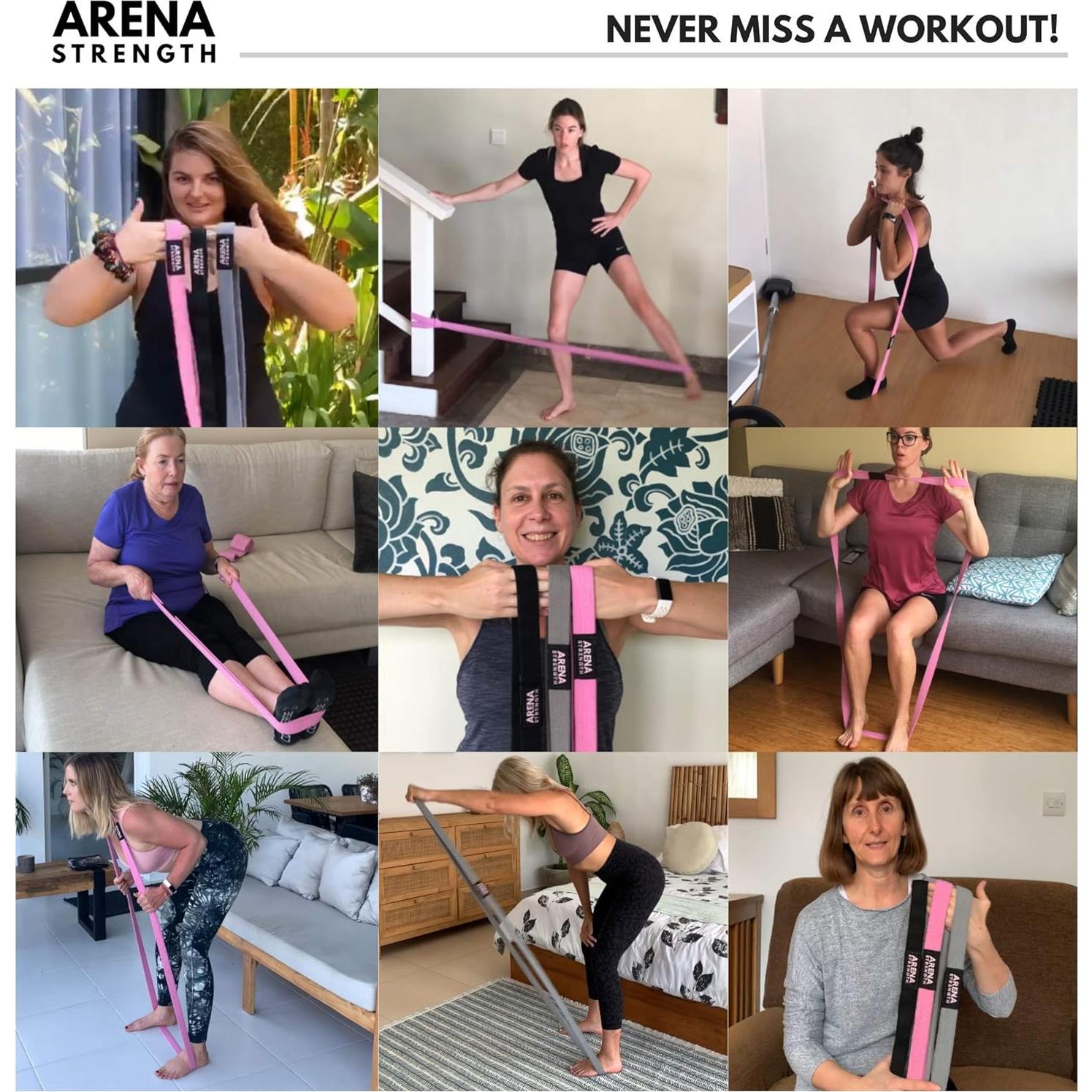 Conjunto de 4 Bandas de Resistencia Arena Strength - Ejercicio en Casa