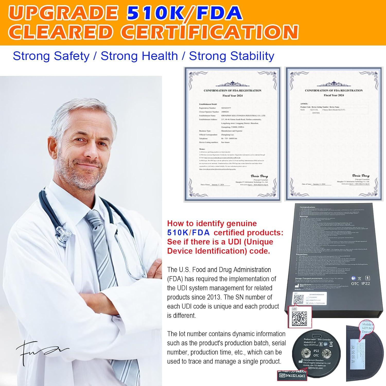 Cinturón de Fitness Vendiana EMS Tonificador Abdominal Unisex