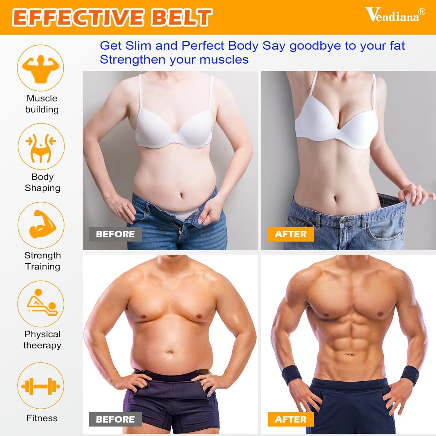 Cinturón de Fitness Vendiana EMS Tonificador Abdominal Unisex