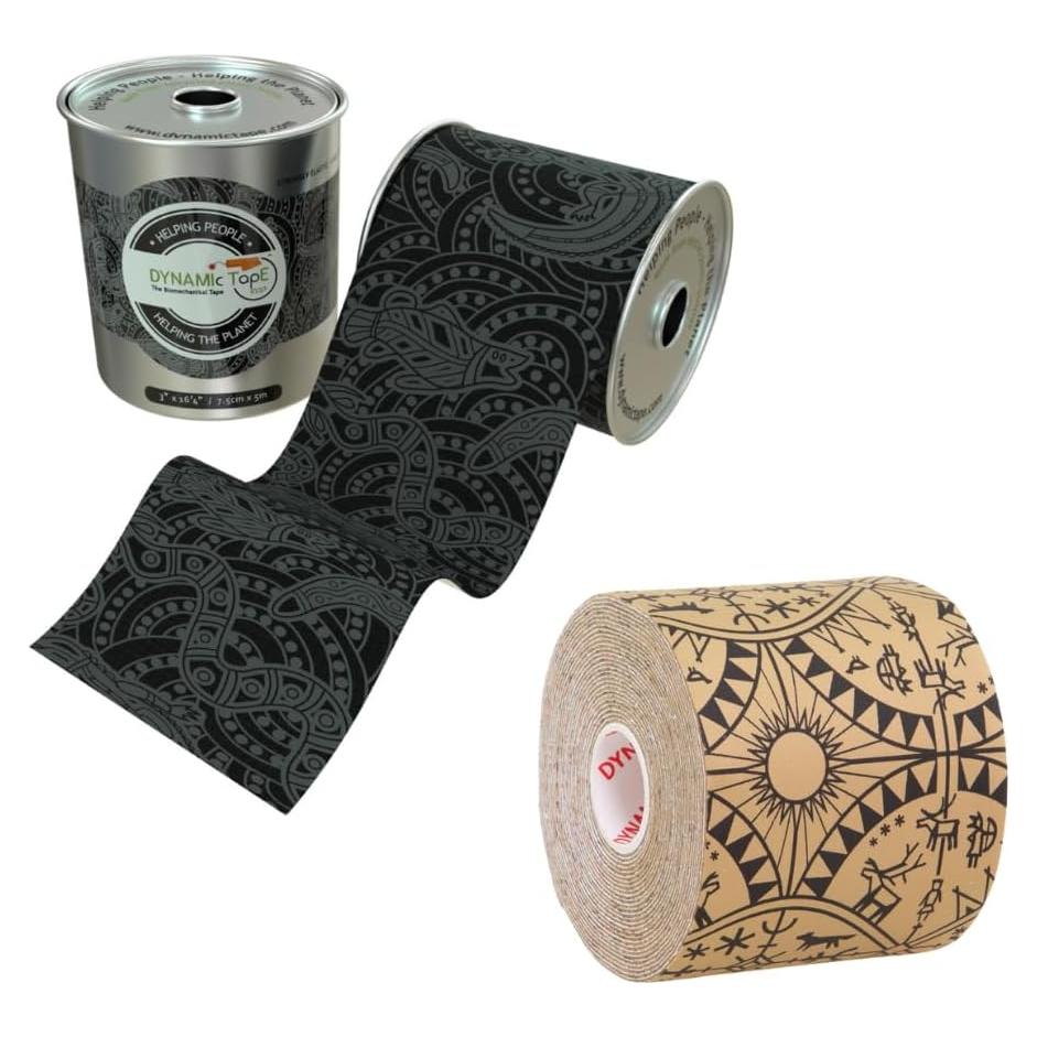 Cinta Dinámica Biomecánica 2 Rollos Eco Gris y Negro 7.62 cm