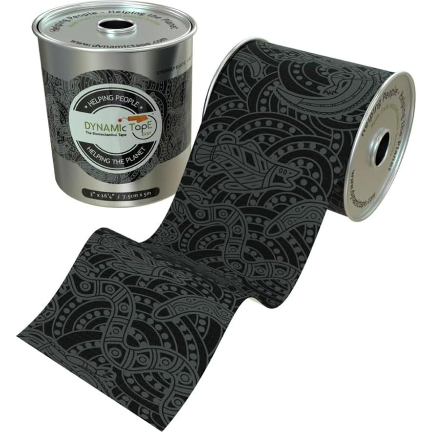 Cinta Dinámica Biomecánica 2 Rollos Eco Gris y Negro 7.62 cm