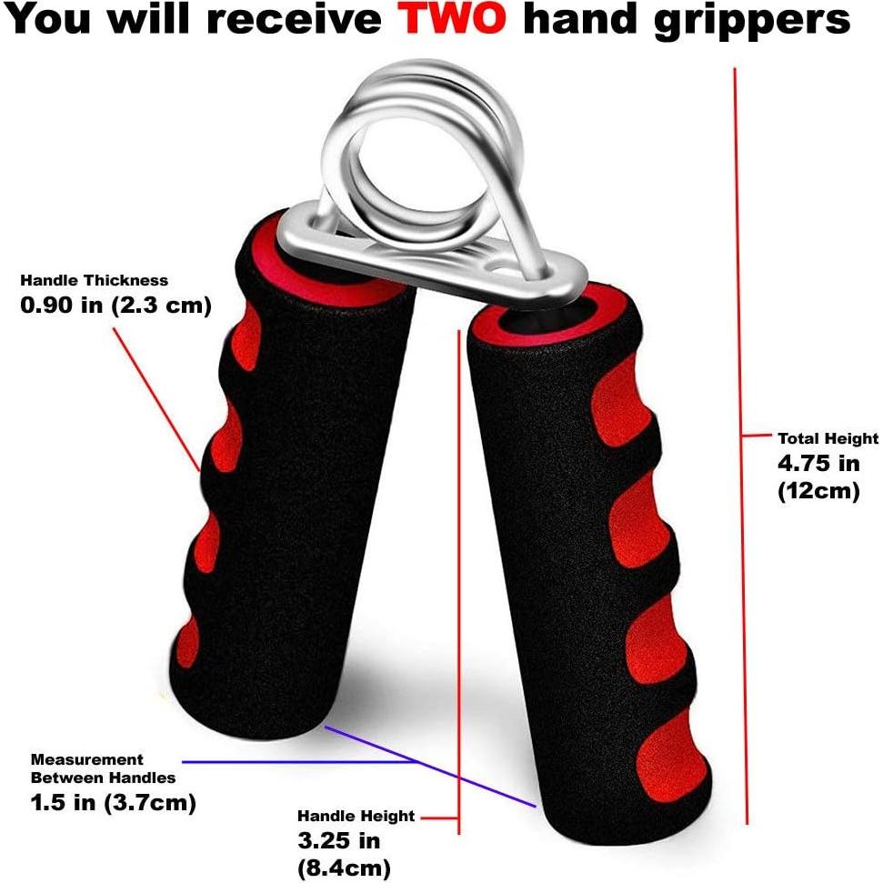 Agarradores de Mano Fitness Maniac Rojo - Fortalecedor de Agarre