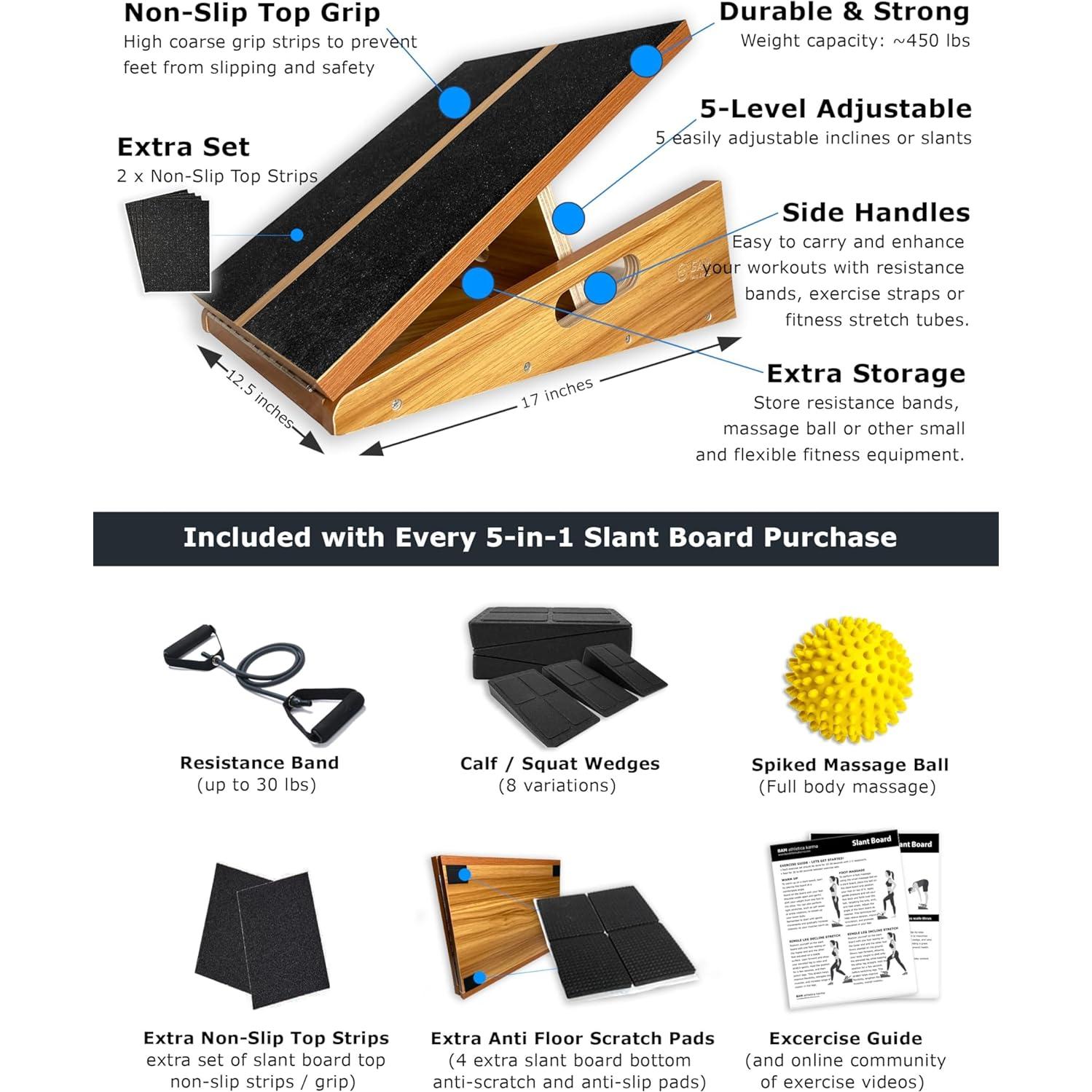 Tabla de Inclinación BAM TherapyFlex Pro para Estiramiento de Pantorrillas