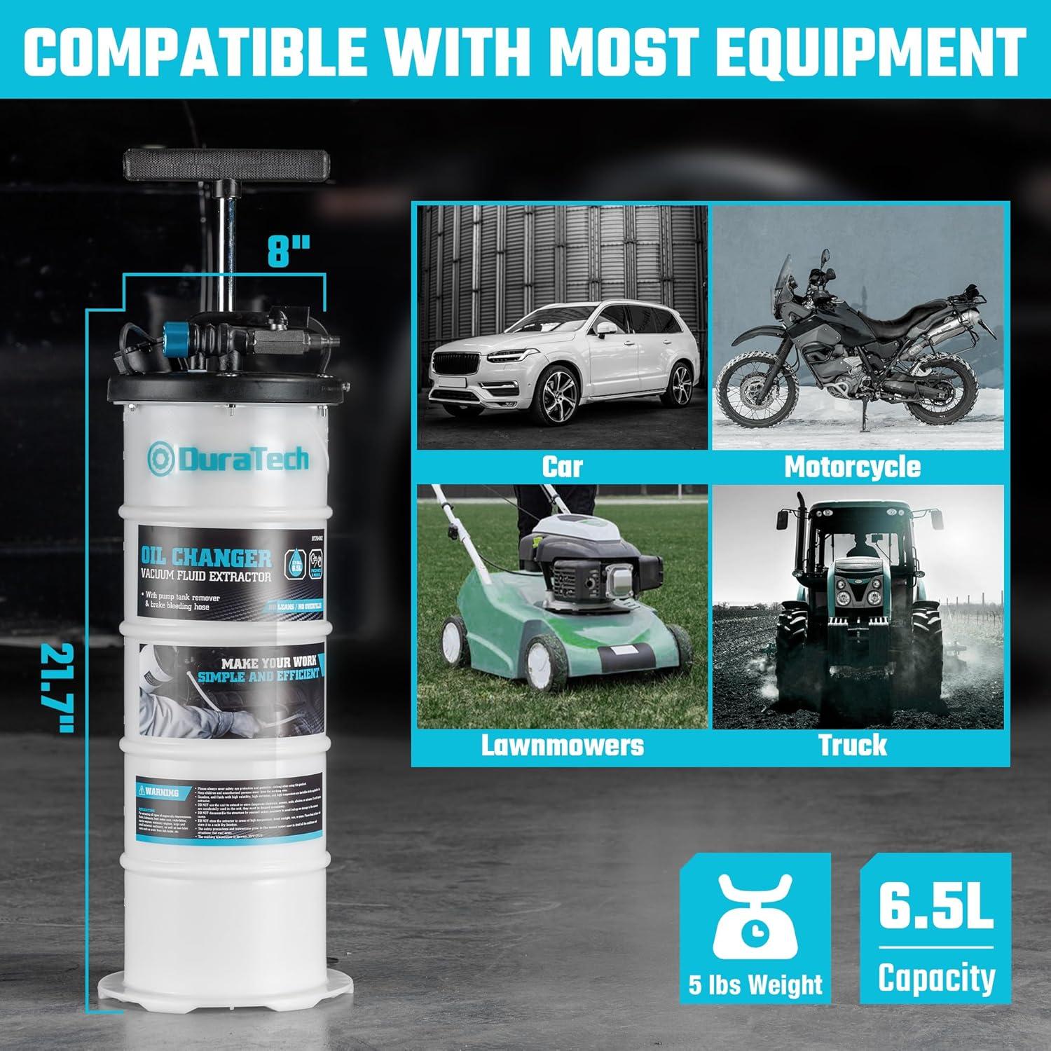 Extractor de Aceite Pneumático Manual DURATECH 6.5L