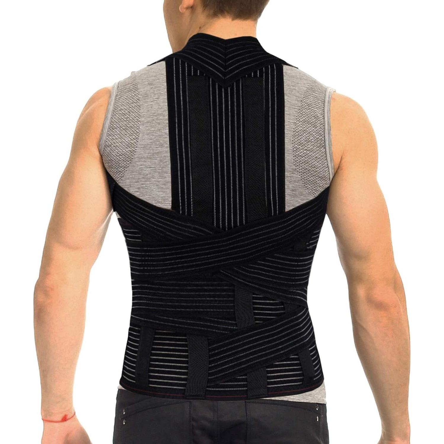 ORTONYX Soporte Lumbar Completo con Almohadilla Removible - Alivio Dolor Espalda - Mediano Negro