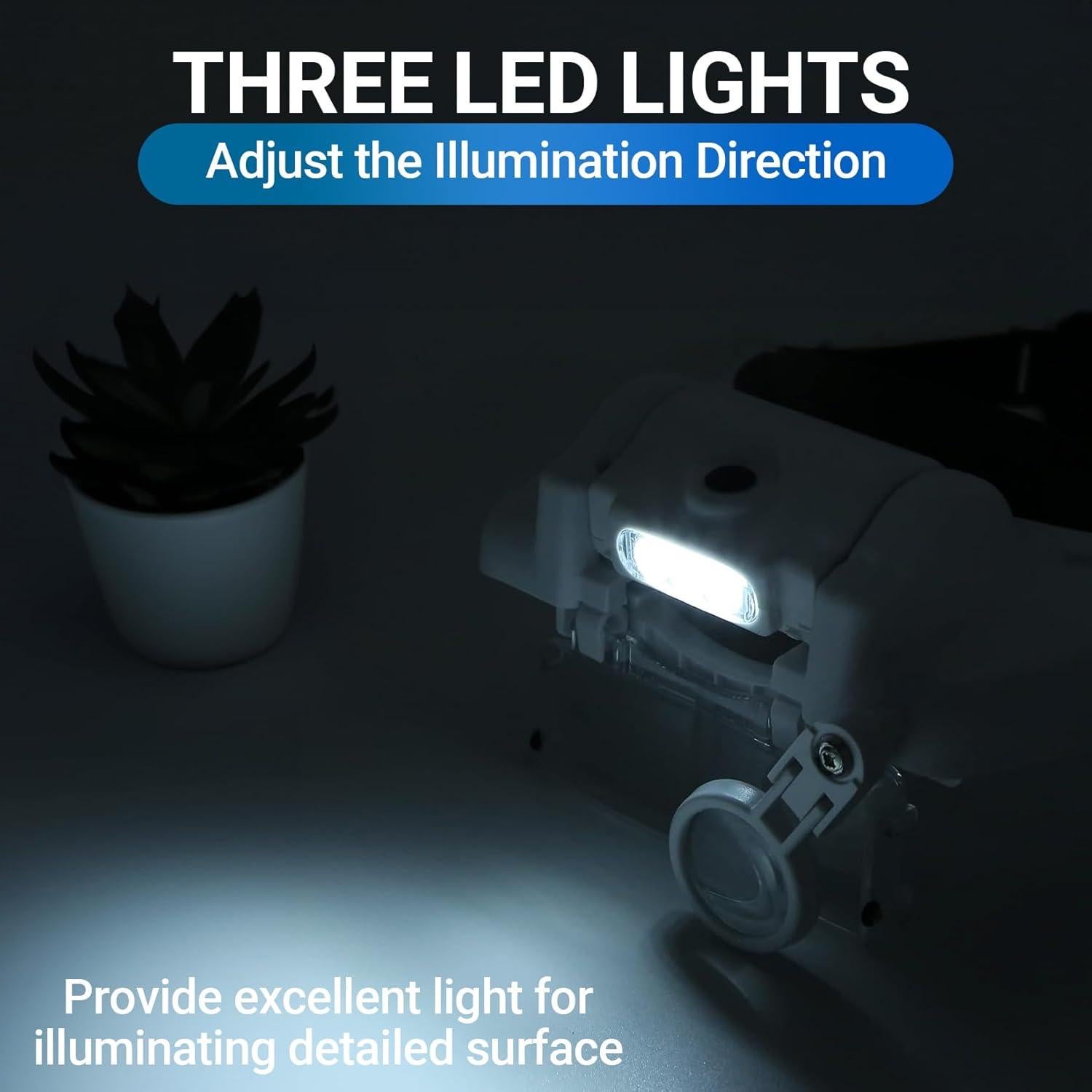 Lupa de Diadema YOCTOSUN 1X-14X LED Recargable