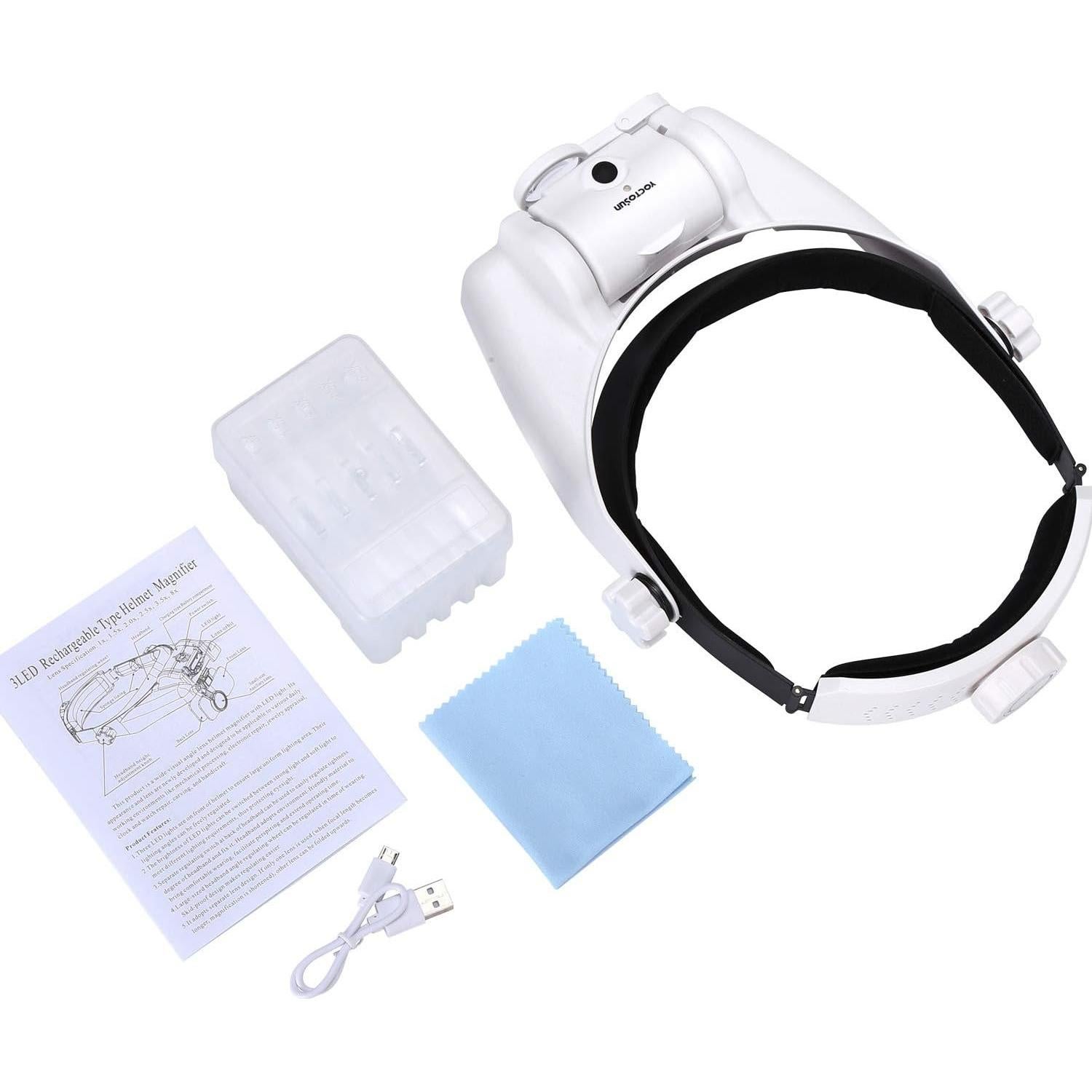 Lupa de Diadema YOCTOSUN 1X-14X LED Recargable