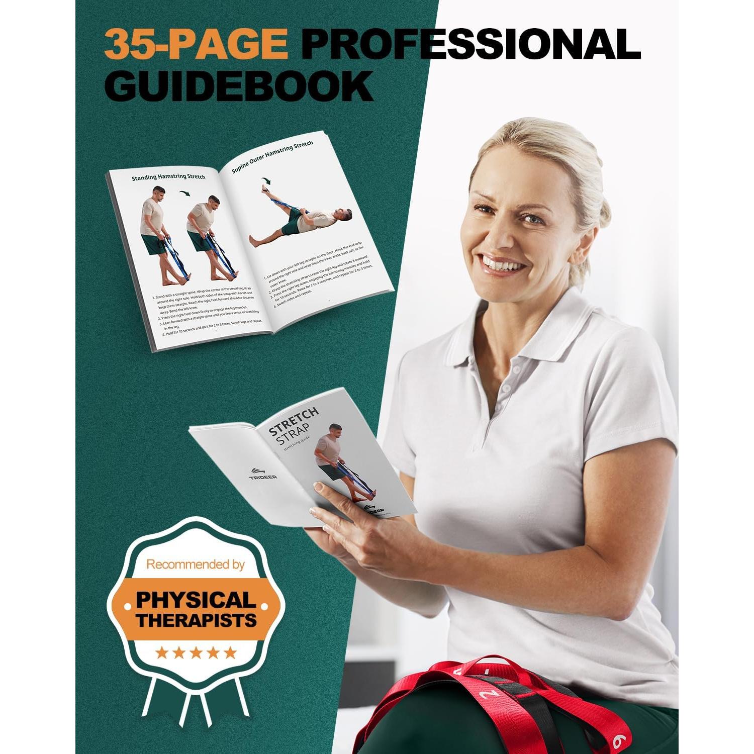 Correa de Estiramiento Trideer 205.74 cm Nylon para Yoga y Terapia