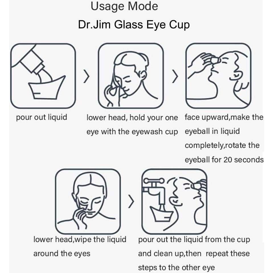 Vaso de Lavado de Ojos Dr.Jim con Contenedor de Almacenamiento