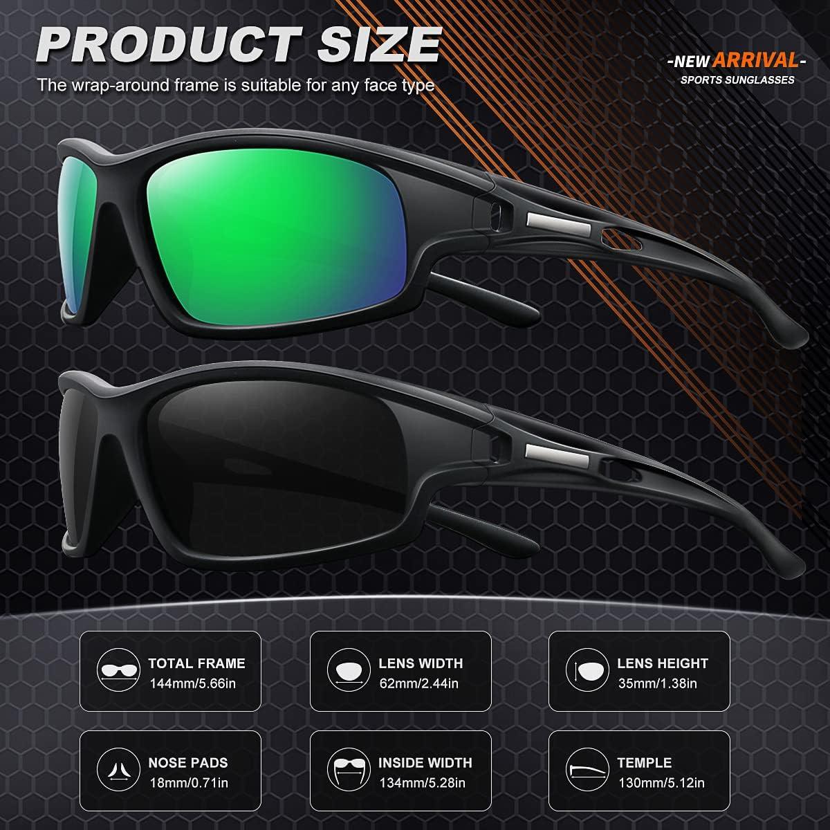 Gafas de Sol Polarizadas AWGSEE para Hombres 100% UV - 2 Piezas