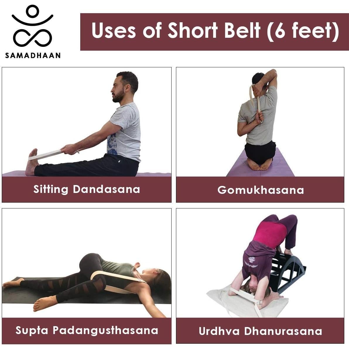 Correa de Yoga Samadhaan Ajustable Doble Grosor 2 Unidades