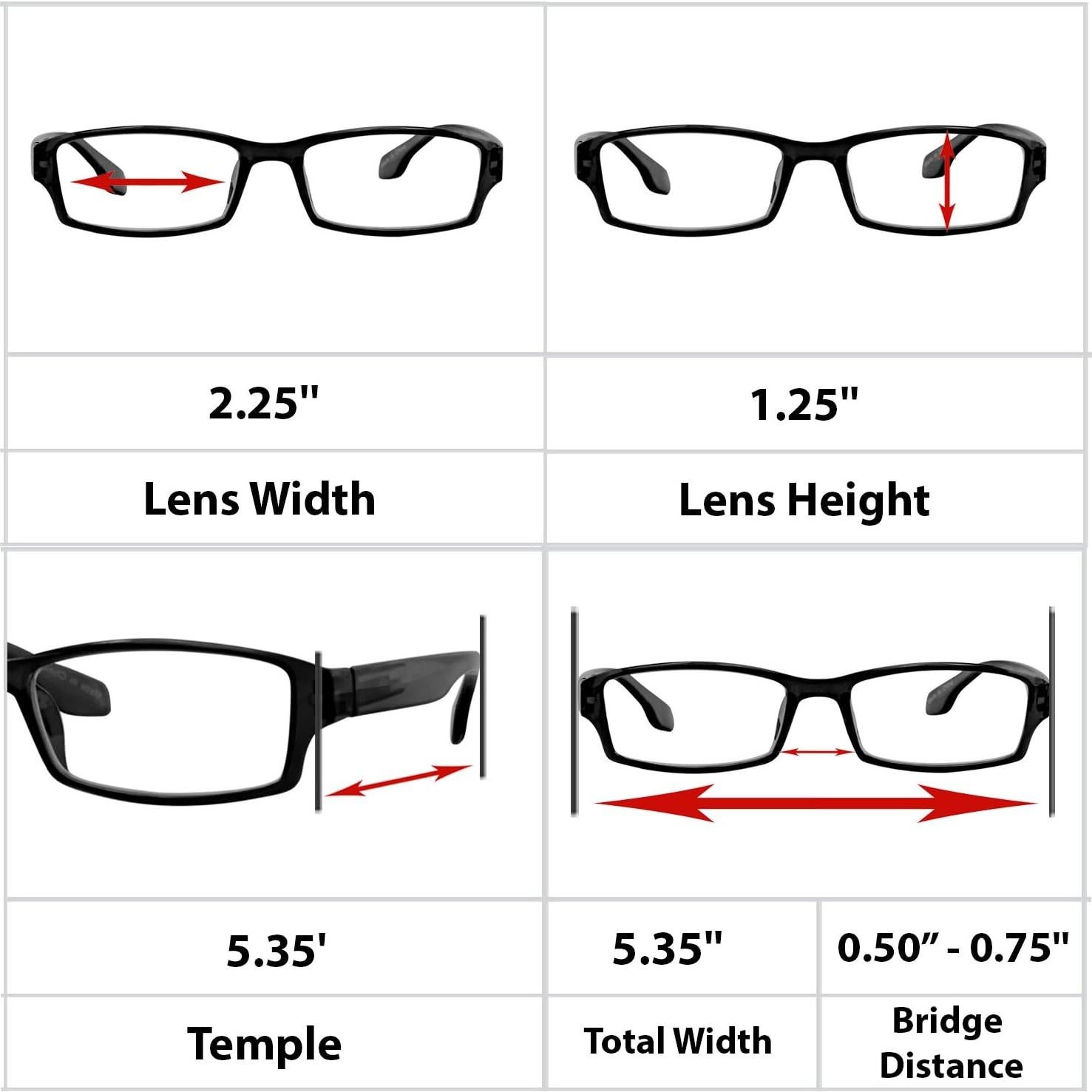 Gafas de lectura TruVision Readers 1.75x con bisagras cómodas