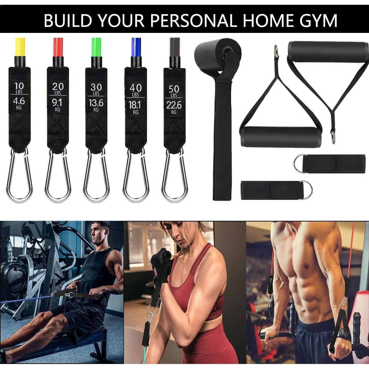 Juego de Bandas de Resistencia HONORIA 150 lbs con Mangos