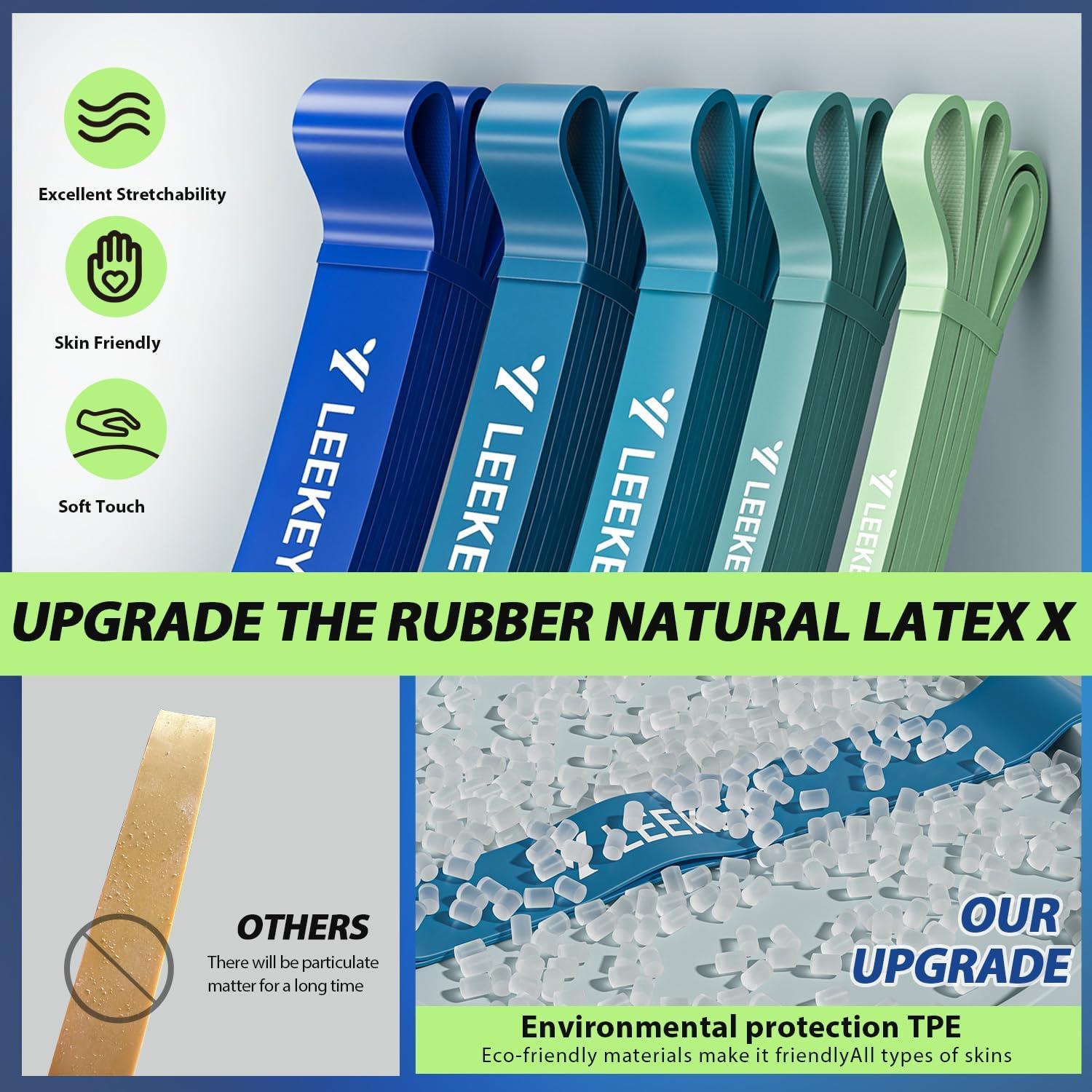 Bandas de Resistencia LEEKEY 5-125LBS para Ejercicio en Casa