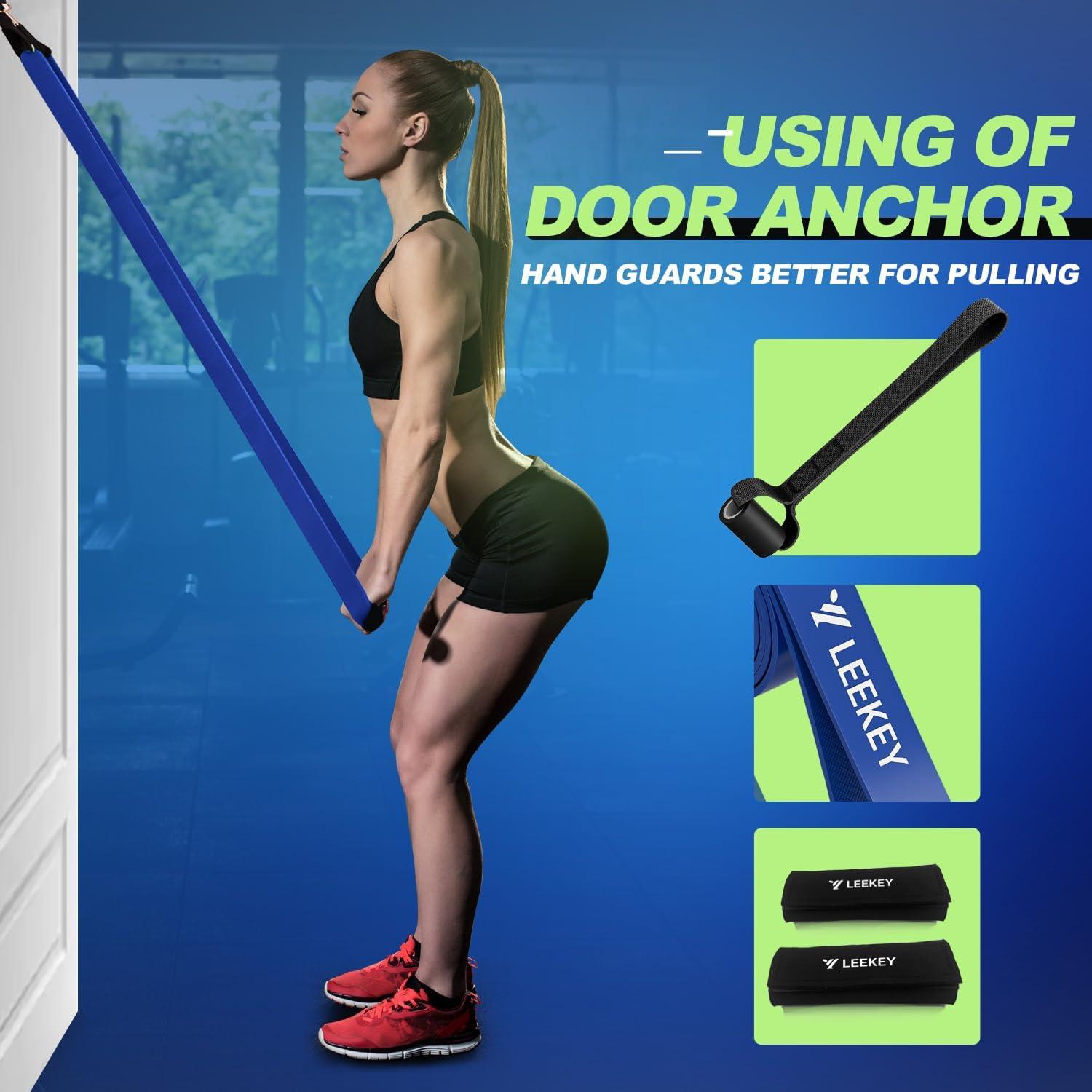 Bandas de Resistencia LEEKEY 5-125LBS para Ejercicio en Casa