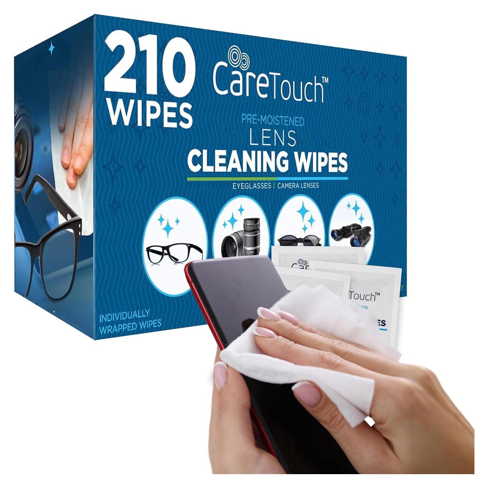 Toallitas para Lentes Care Touch - 210 Prehumedecidas