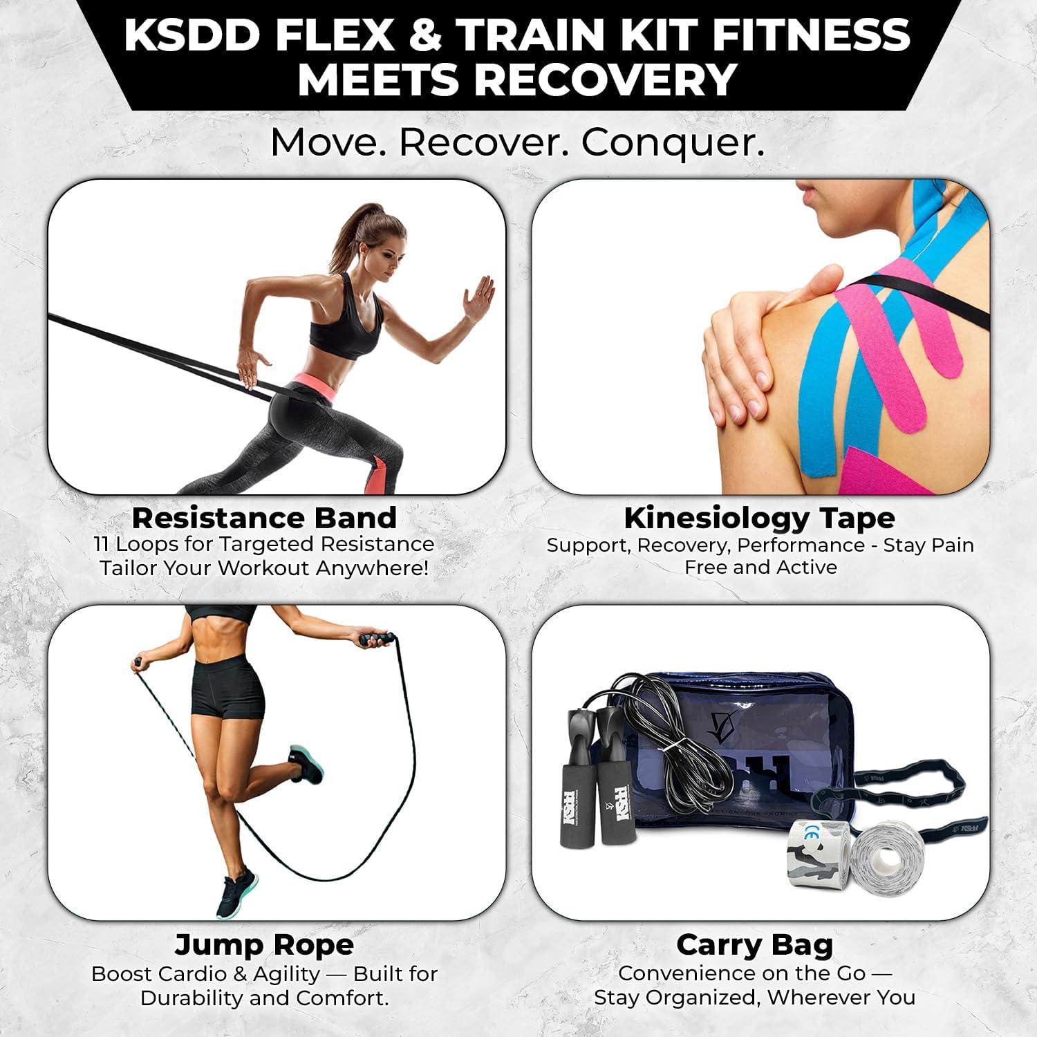 Kit de Entrenamiento KSDD Flex & Entrena - Banda, Cinta y Cuerda