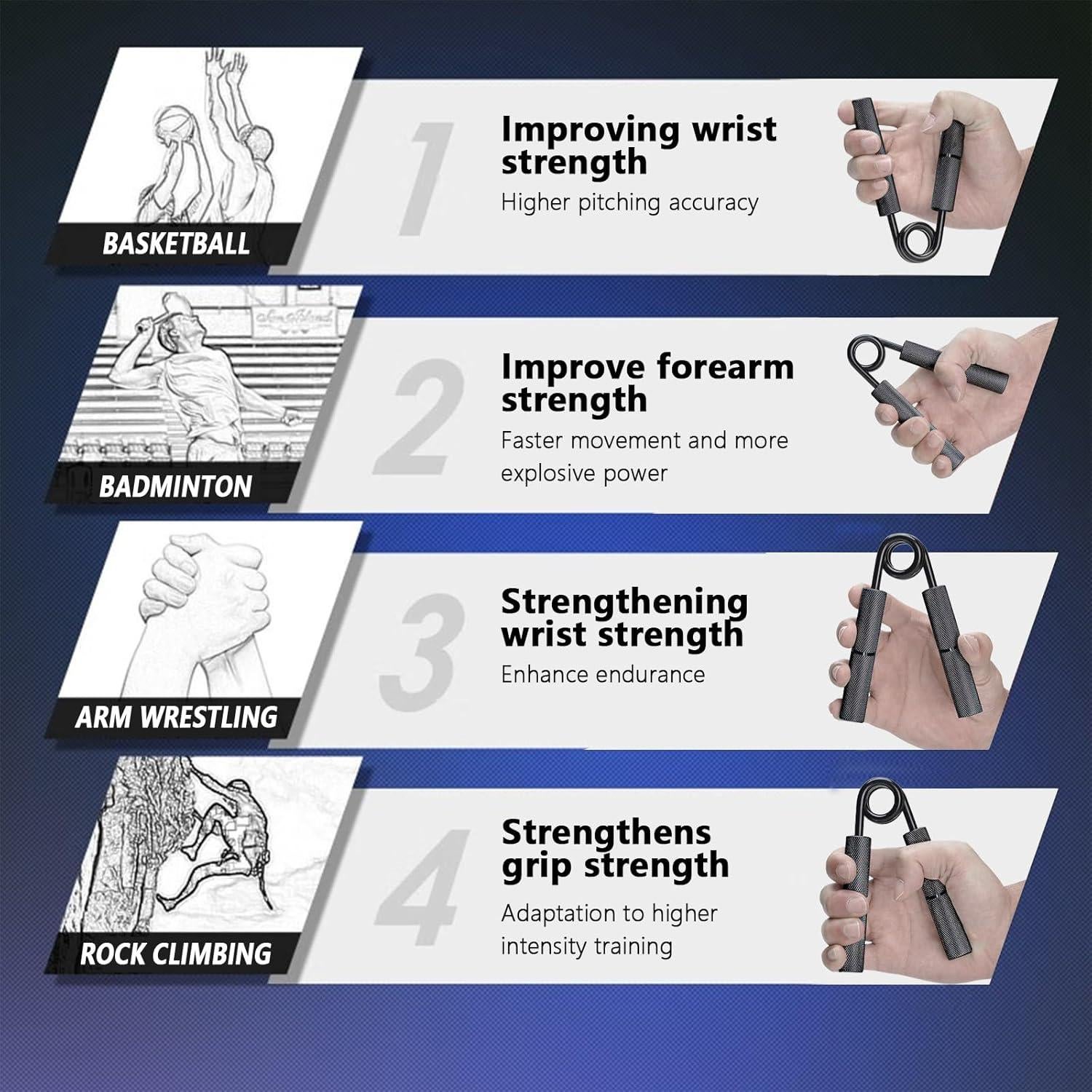 Ejercitador de Agarre TIT COOPOPE 7 Niveles 50-350Lbs